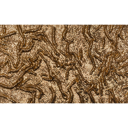 Aluminum Chainmail Fabric Panel, 3mm Tubular - Gilded Bronze - Joan Collection