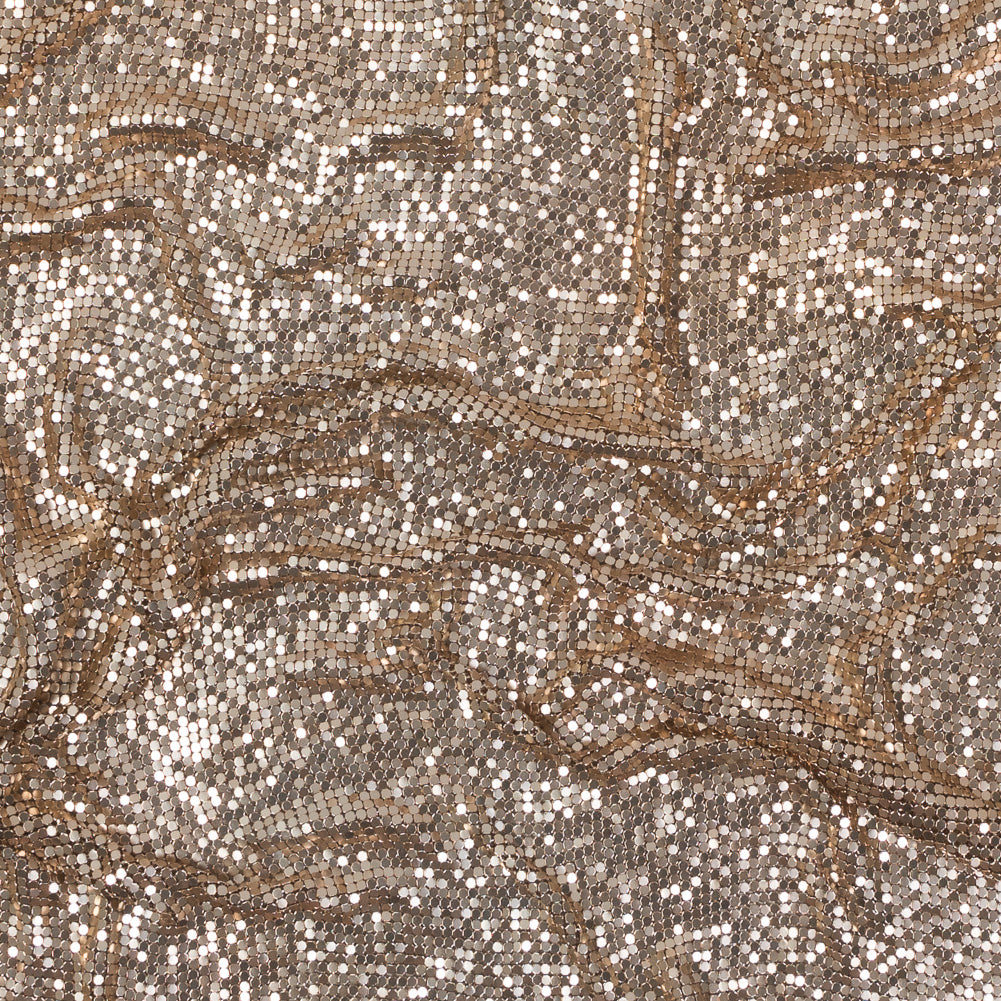 Mood Exclusive Joan Rose Gold Tubular Chainmail Fabric