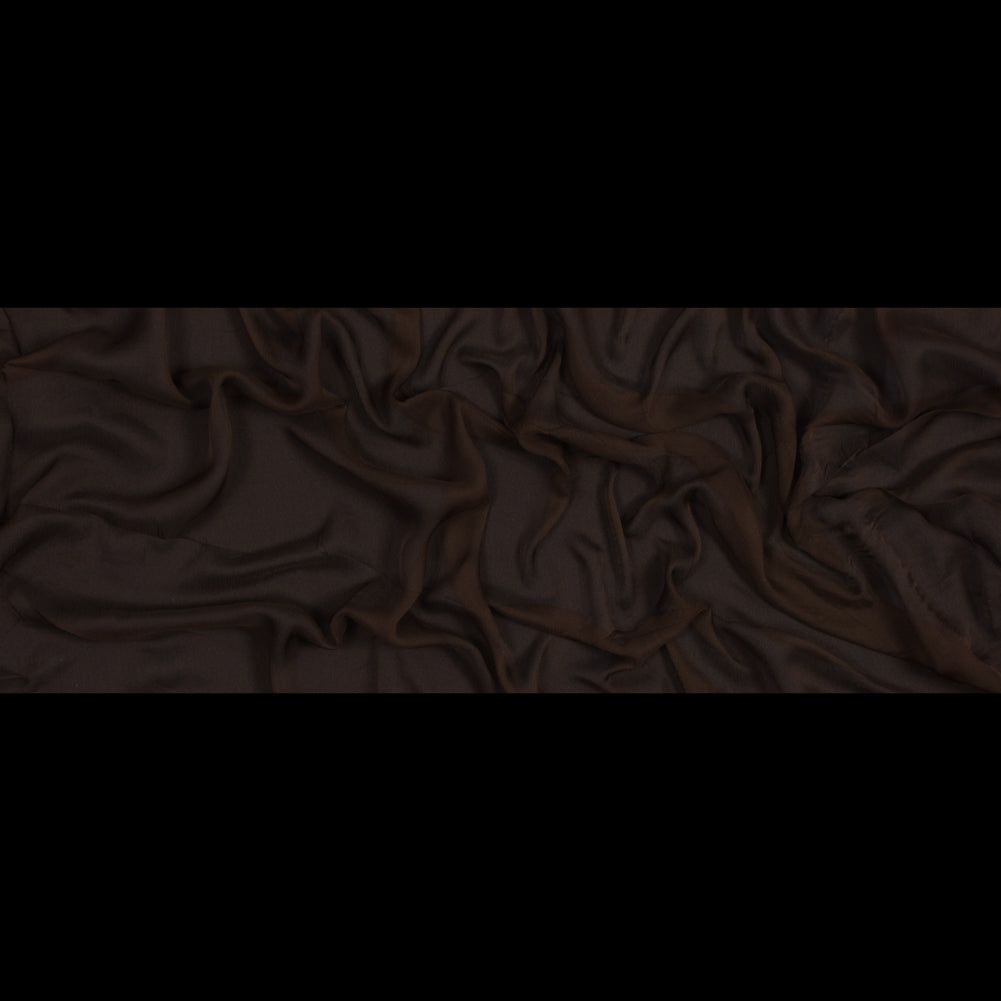 Chocolate Crinkled Silk Chiffon Folded