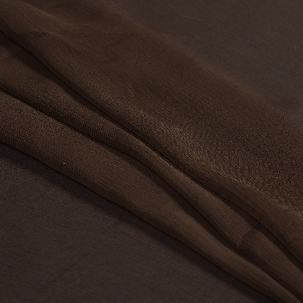 Chocolate Crinkled Silk Chiffon Detail