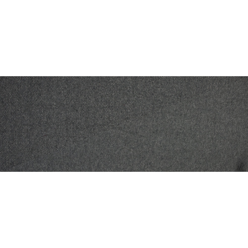 Chunky Wool Knit with Brushed Back - Gray - Designer Deadstock Full