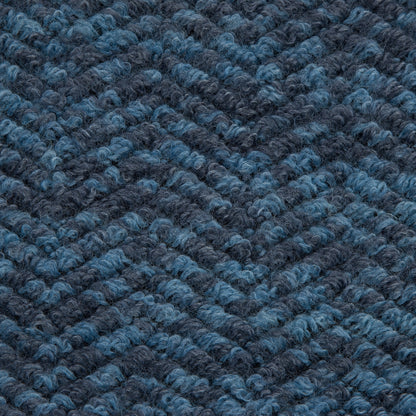 Wool Knit with Zig Zag Loops - Blue Marbled - Designer Deadstock Detail