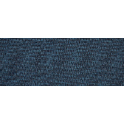 Wool Knit with Zig Zag Loops - Blue Marbled - Designer Deadstock Full