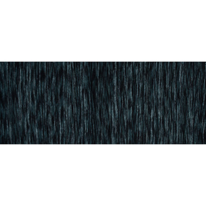 Polyester Jersey with Striated Wool Knit Design - Black and Navy - Designer Deadstock Full