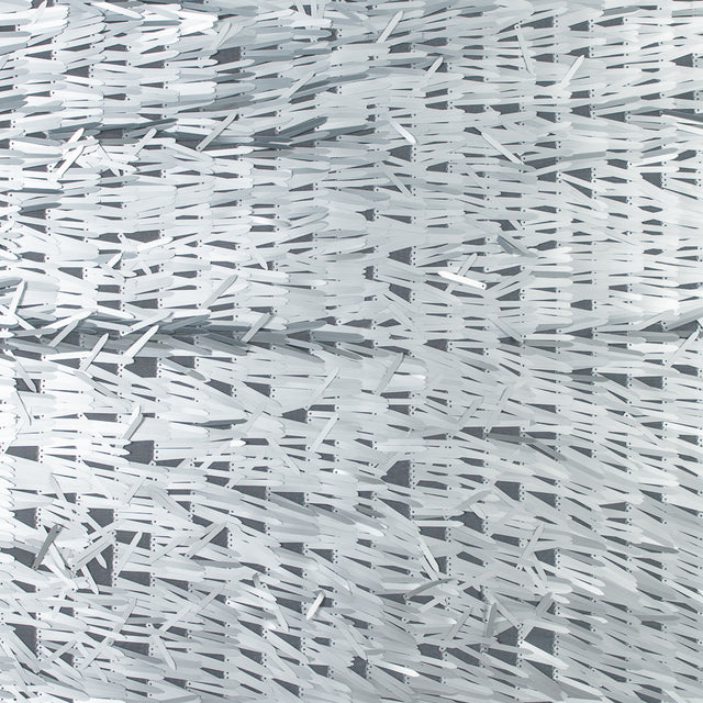 Soft Tulle with Fringe Sequins - Dull Silver - Phryne Collection