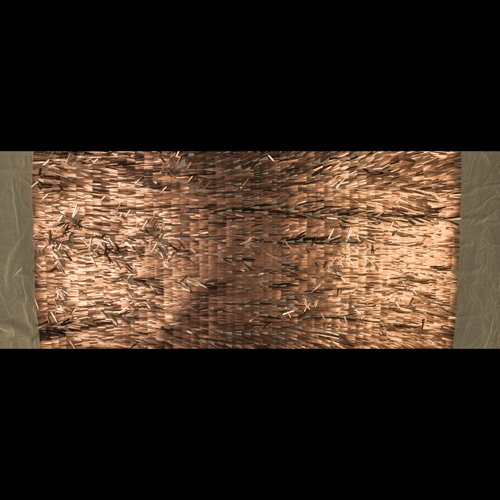 Soft Tulle with Fringe Sequins - Dull Gold - Phryne Collection Folded