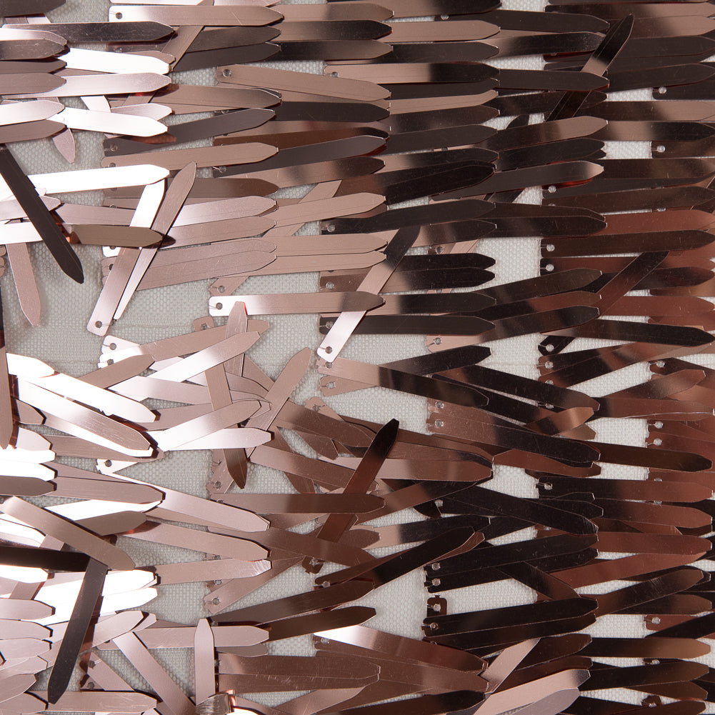 Soft Tulle with Fringe Sequins - Shiny Rose Gold - Phryne Collection Full