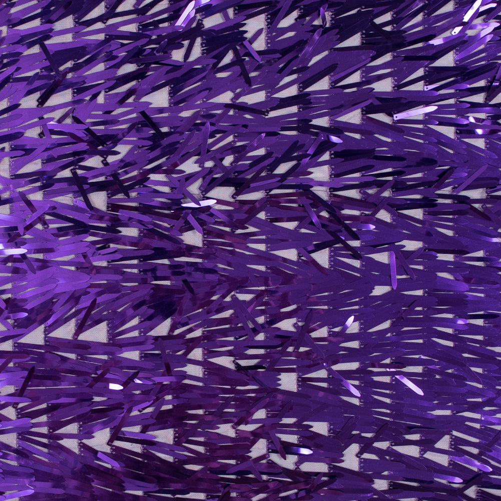 Soft Tulle with Fringe Sequins - Shiny Purple - Phryne Collection