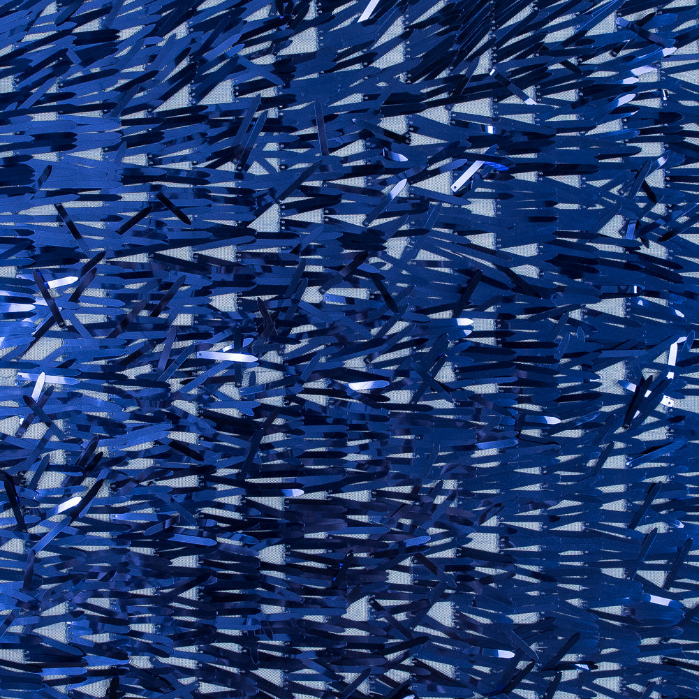 Soft Tulle with Fringe Sequins - Shiny Royal Blue - Phryne Collection