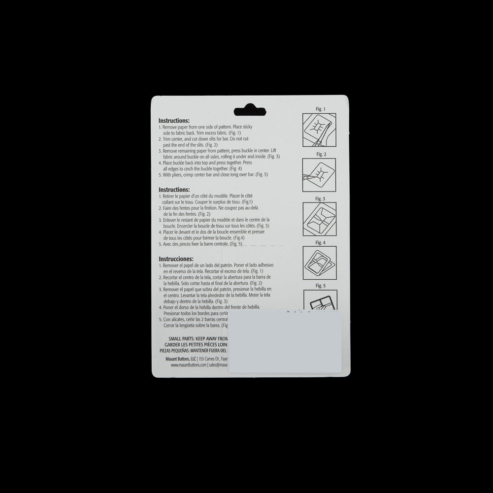 Maxant Rectangular Buckle Cover Kit with Tong - 2" Detail