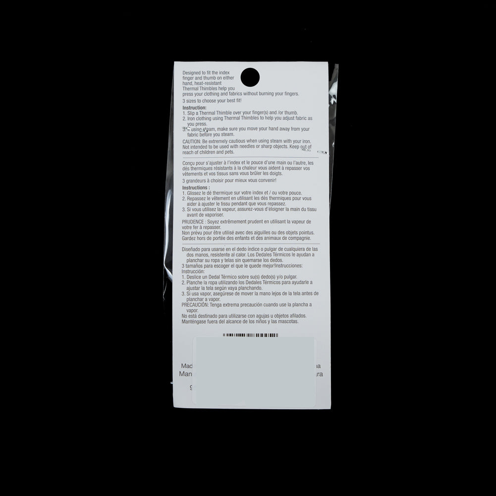 3 Blue Thermal Thimbles - Assorted Sizes Detail