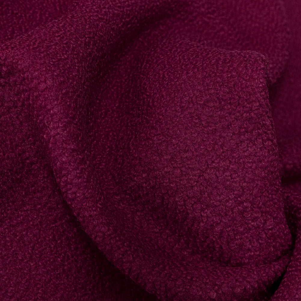 Magenta Chunky Knit Wool Boucle Detail