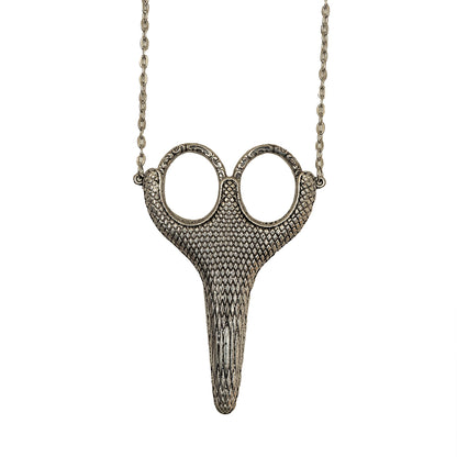 Sullivan's Silver Heirloom 3.5" Scissor Pendant Detail