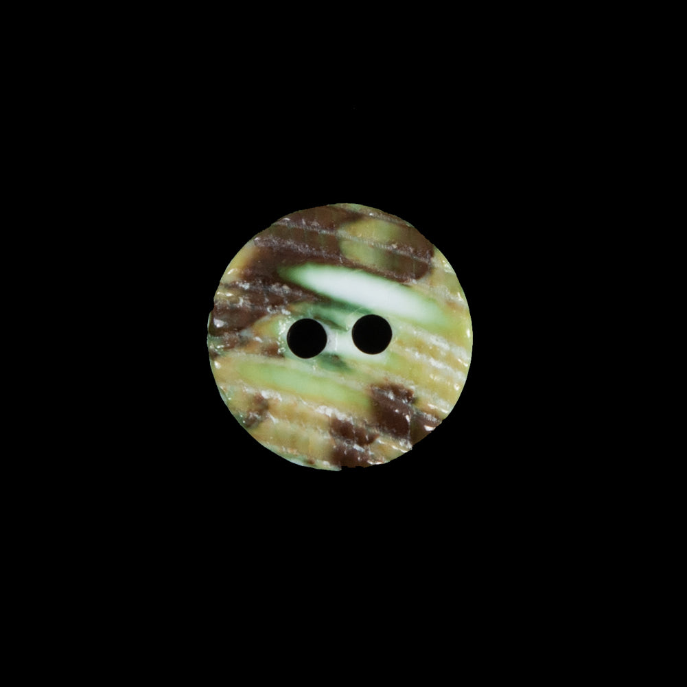 Italian Iridescent Concaving Mother of Pearl Button - 24L/15mm Detail