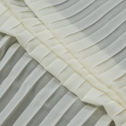 Accordion Pleated Chiffon - Off-White - Etereo Collection Detail