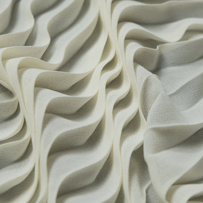 Accordion Pleated Chiffon - Off-White - Etereo Collection Full