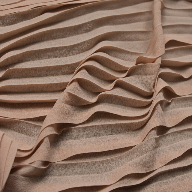 Accordion Pleated Chiffon - Beige - Etereo Collection