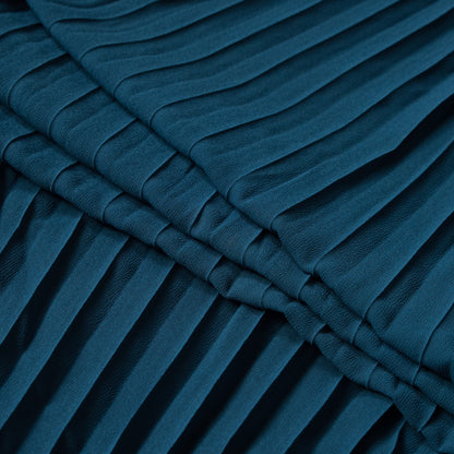 Accordion Pleated Chiffon - Teal - Etereo Collection Detail