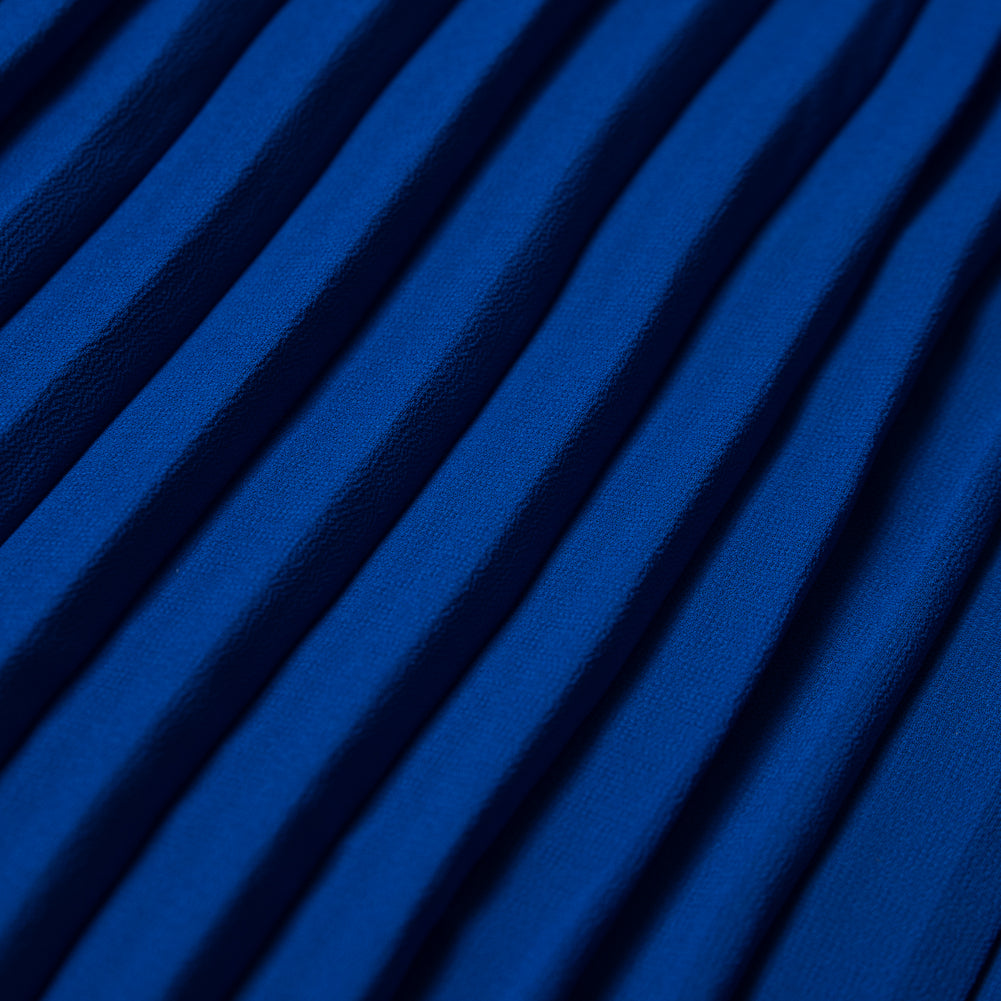 Accordion Pleated Chiffon - Royal Blue - Etereo Collection Full