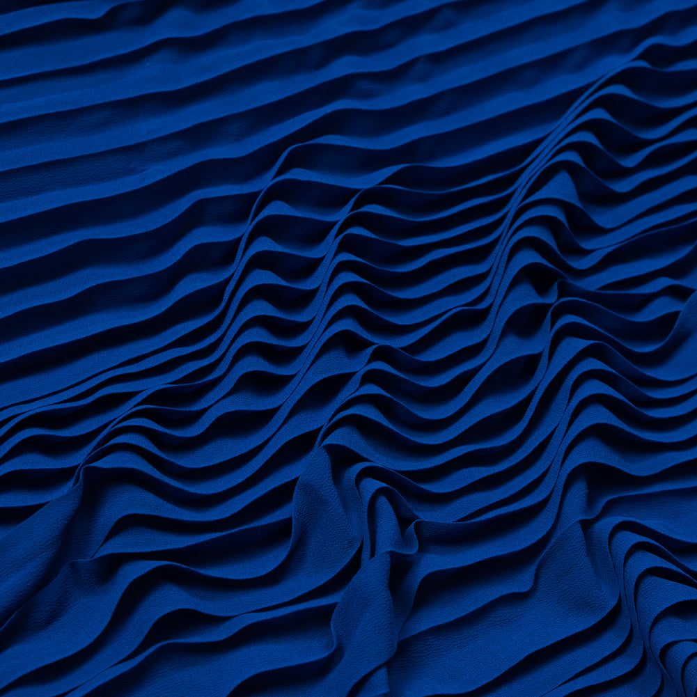 Accordion Pleated Chiffon - Royal Blue - Etereo Collection