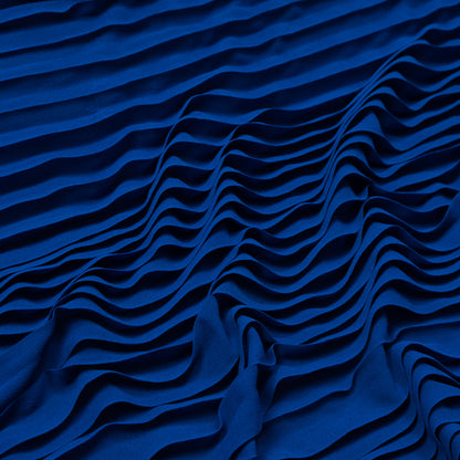 Accordion Pleated Chiffon - Royal Blue - Etereo Collection