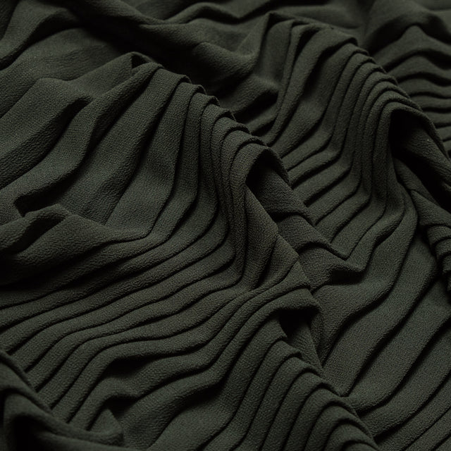 Accordion Pleated Chiffon - Forest Green - Etereo Collection