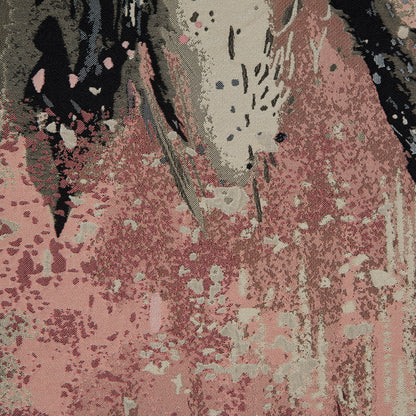 Pink, Beige and Black Abstract Jacquard Full