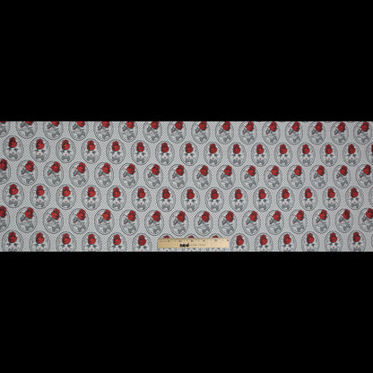 Red, White and Black Cat with Top Hat Jacquard Folded