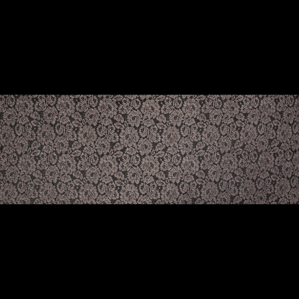 Pad Dyed Cotton Lace - Coffee Floral - Stevie Collection Folded