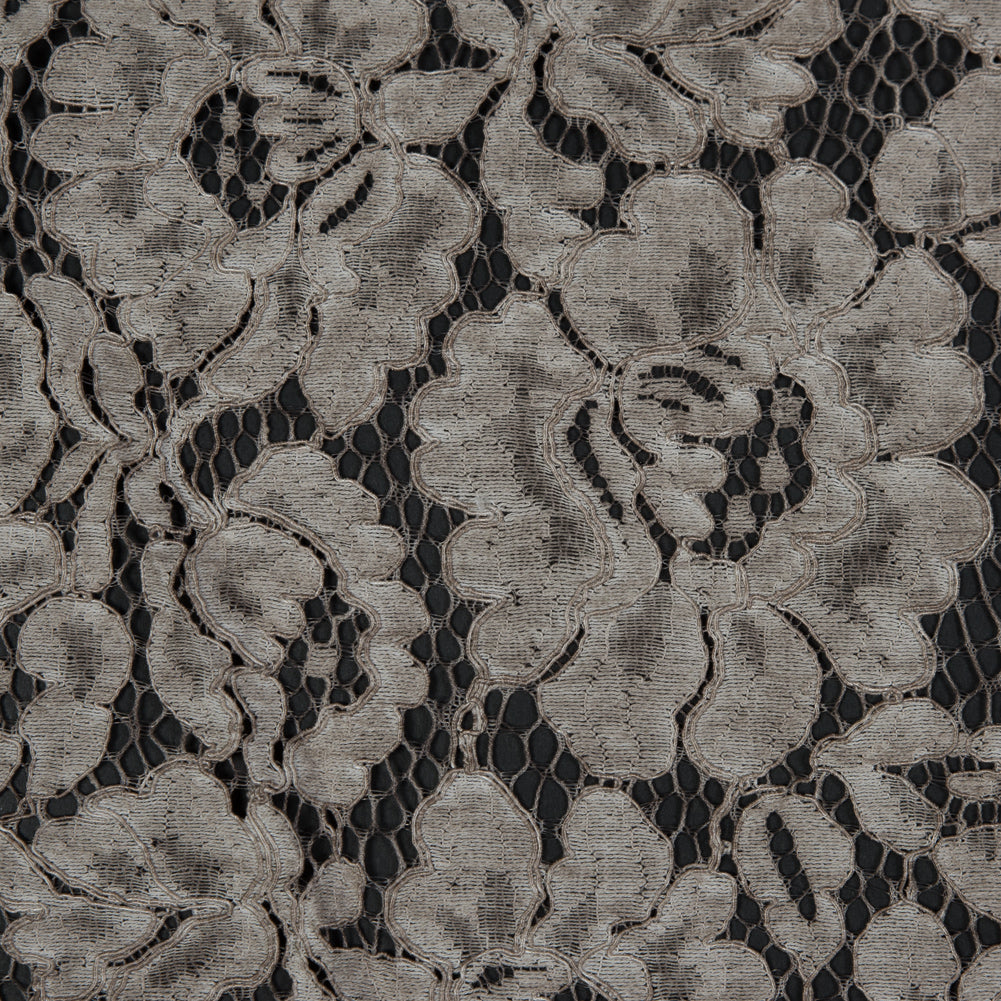 Pad Dyed Cotton Lace - Desert Taupe Floral - Stevie Collection Full