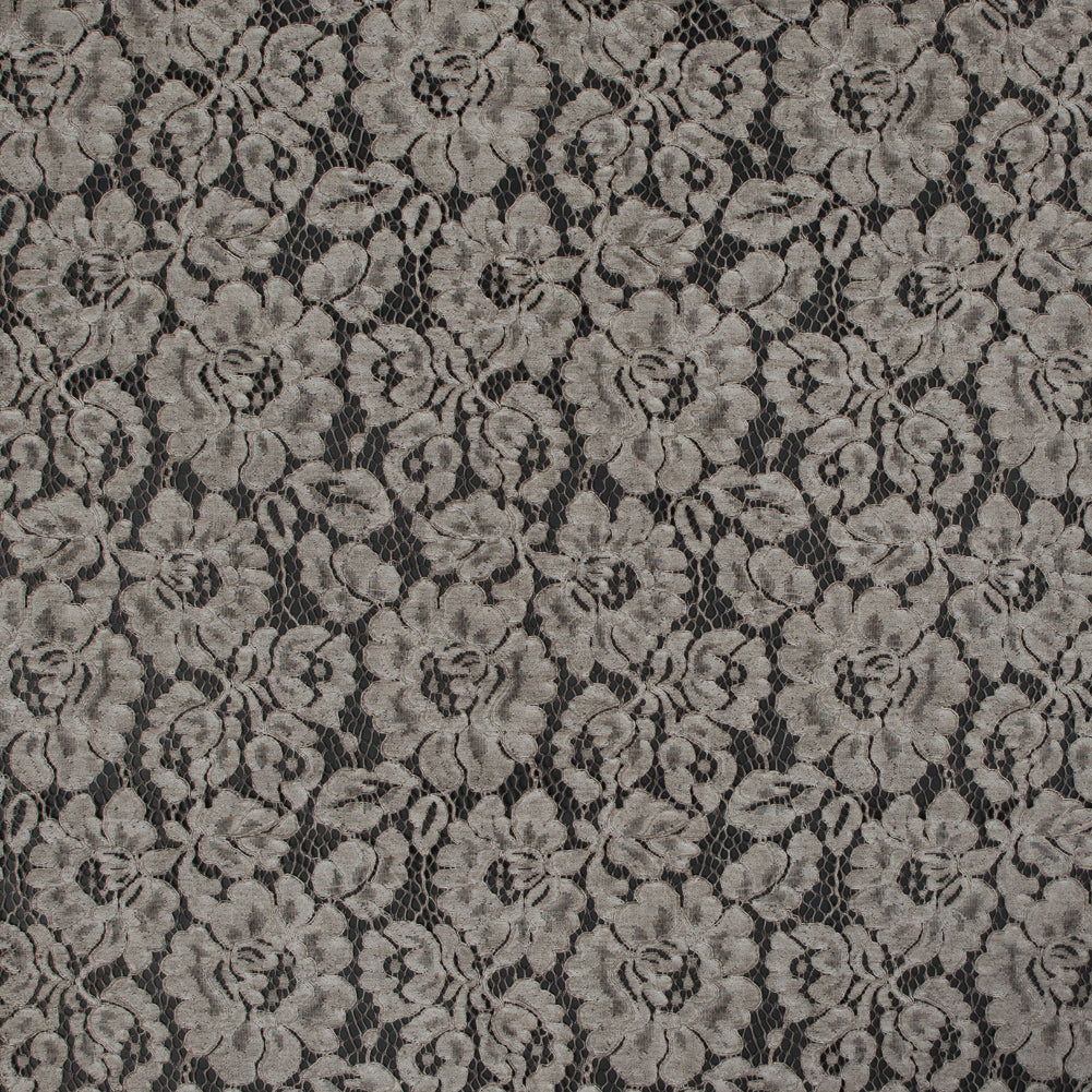 Pad Dyed Cotton Lace - Desert Taupe Floral - Stevie Collection