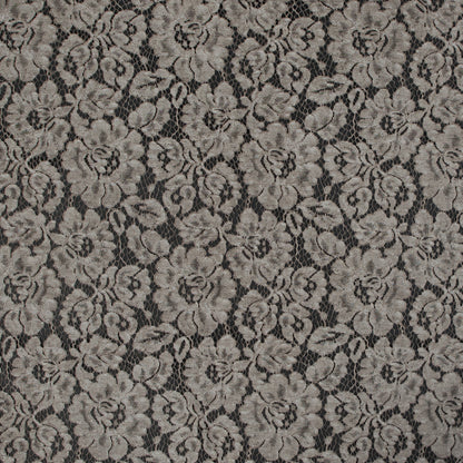 Pad Dyed Cotton Lace - Desert Taupe Floral - Stevie Collection