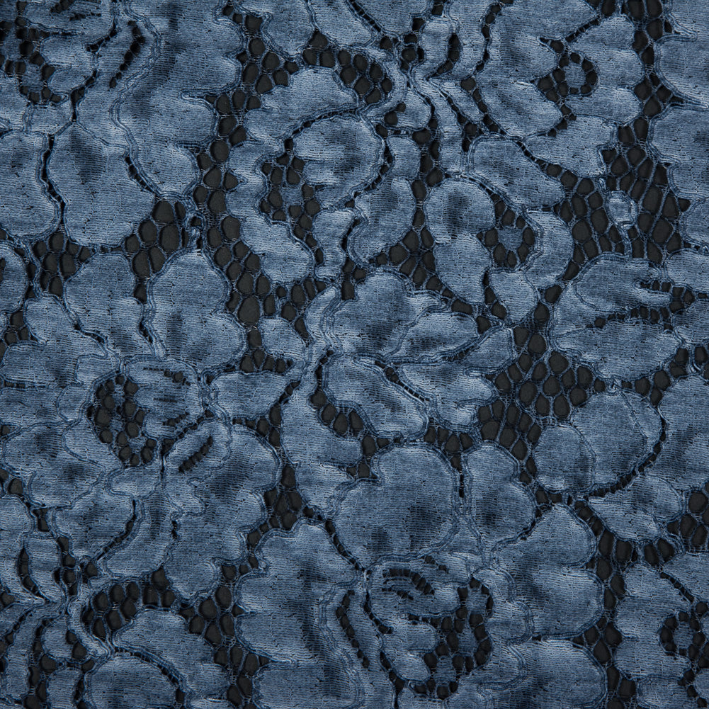 Pad Dyed Cotton Lace - Navy Floral - Stevie Collection Full