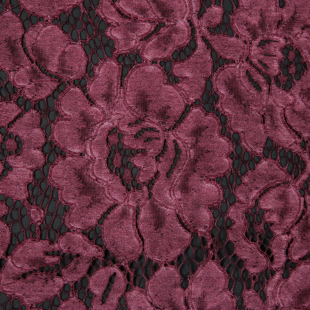 Pad Dyed Cotton Lace - Brick Red Floral - Stevie Collection Full
