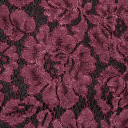 Pad Dyed Cotton Lace - Brick Red Floral - Stevie Collection Full