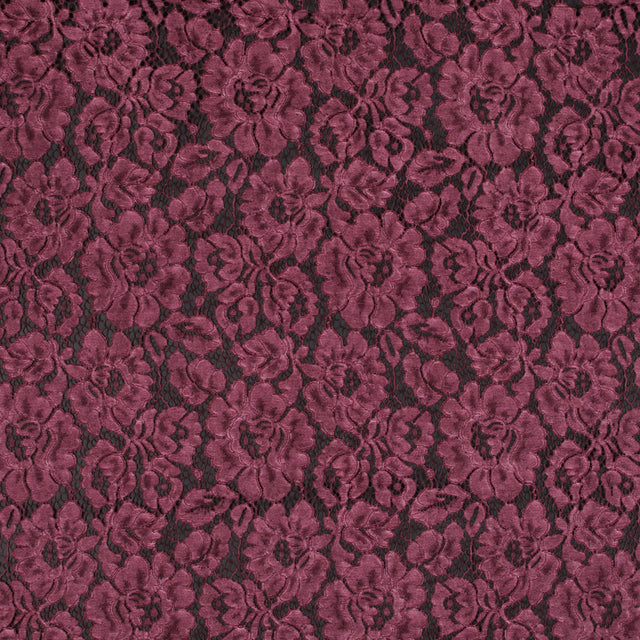 Pad Dyed Cotton Lace - Brick Red Floral - Stevie Collection