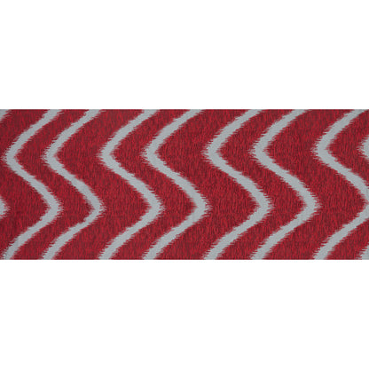 Organza Burnout Jacquard - Red Chevron Folded