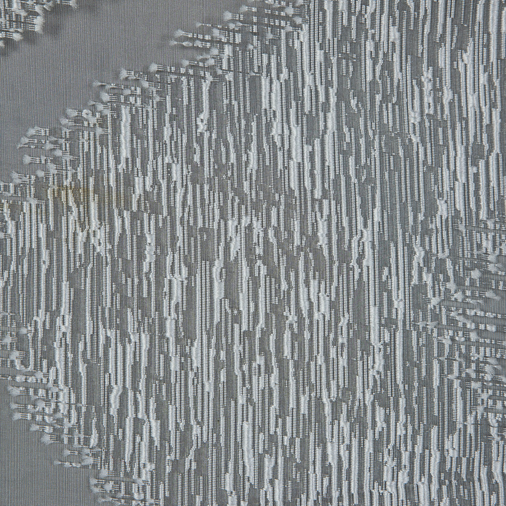Organza Burnout Jacquard - Silver Chevron Full