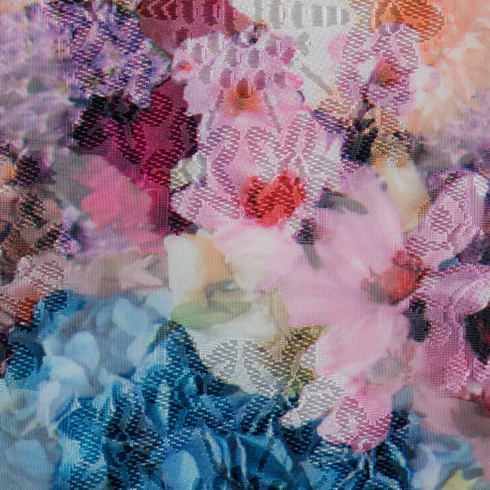 Floral Printed Burnout Organza Jacquard Full