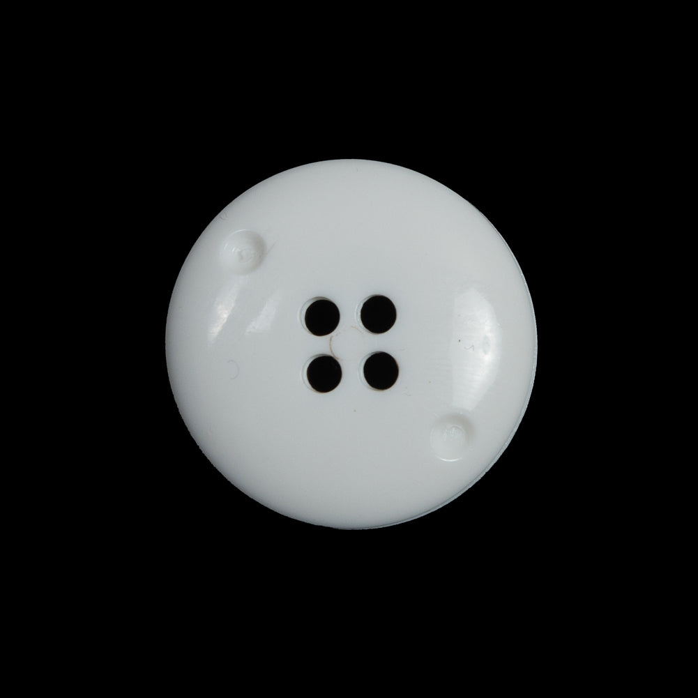 White Plastic 4-Hole Button - 36L/23mm Detail