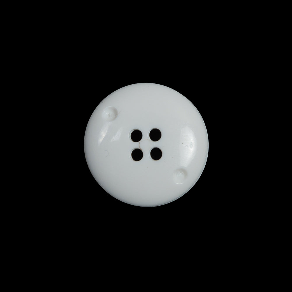 White Plastic 4-Hole Button - 28L/18mm Detail