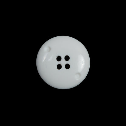 White Plastic 4-Hole Button - 28L/18mm Detail
