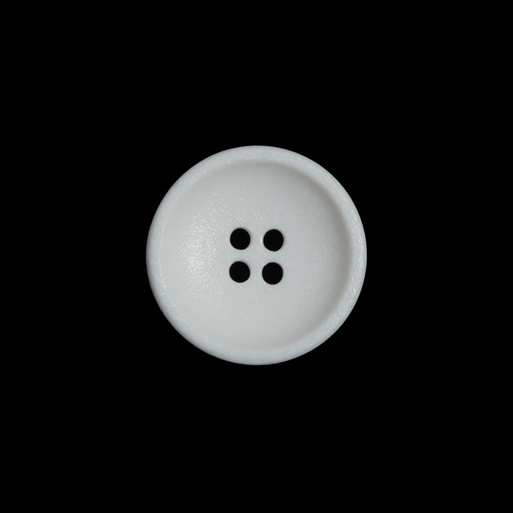 White Plastic 4-Hole Button - 28L/18mm