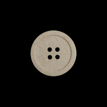 French Beige Speckled 4-Hole Button - 28L/18mm