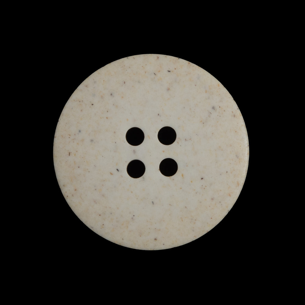 French Beige Speckled 4-Hole Button - 40L/25.5mm Detail