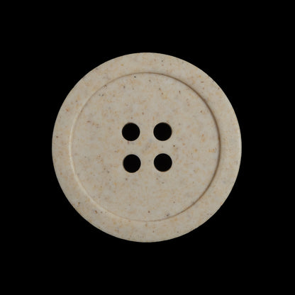 French Beige Speckled 4-Hole Button - 40L/25.5mm