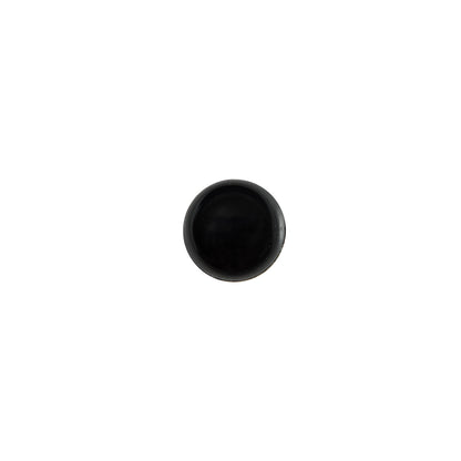 Black Domed Plastic Shank Back Button - 17L/10.5mm