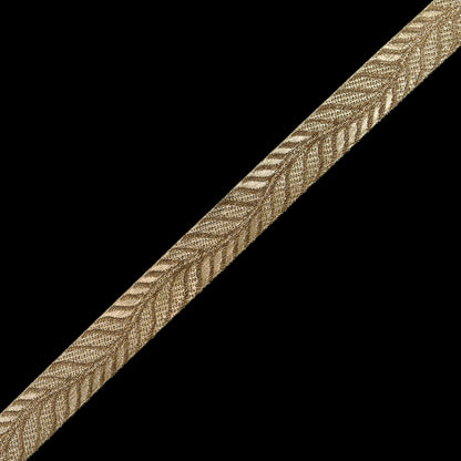 Gold Metallic Jacquard Ribbon - 1"