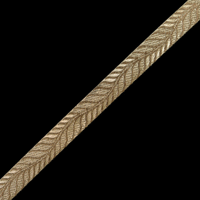Gold Metallic Jacquard Ribbon - 1"