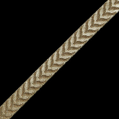 Metallic Gold Jacquard Ribbon - 0.5" Detail